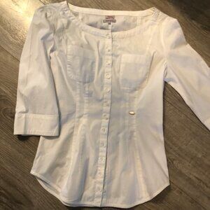 Miss Sixty White Button-Down Blouse - Size S - Mint Condition